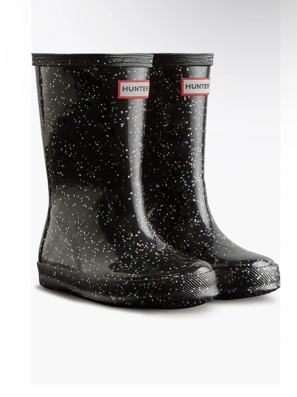 Hunter Black Glitter Classic Rain Boots - Little Kids/Toddler Size 5/6